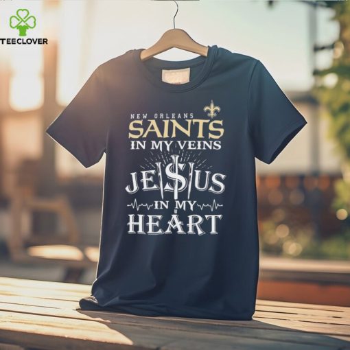 New Orleans Saints In My Vien Jesus In My Heart Logo Shirt