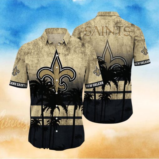 New Orleans Saints Logo Coconut Tropical Hawaiian Shirt Beach Gift For Fans