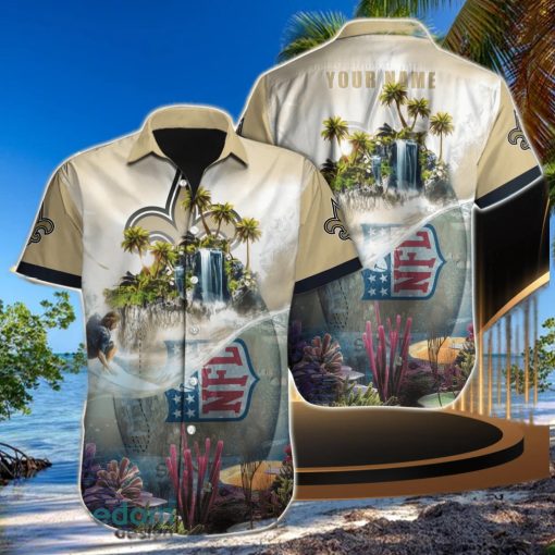 New Orleans Saints NFL Custom Name Hawaiian Shirt Best Gift For Men Women Fans