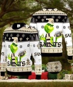 New Orleans Saints NFL Grinch Ugly Christmas Sweater Xmas 3D Printed Christmas Sweater Gift