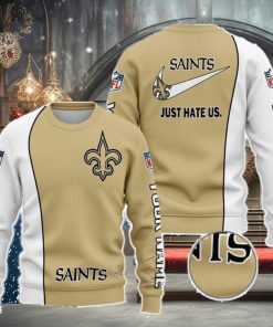 New Orleans Saints NFL Just Hate Us Personalized For Fans Sweater New