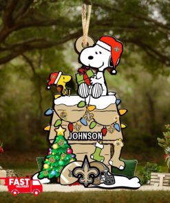 New Orleans Saints NFL Snoopy Ornament Personalized Christmas 2023 Holidays