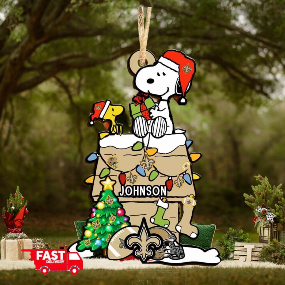New Orleans Saints NFL Snoopy Ornament Personalized Christmas 2023 Holidays New Orleans Saints NFL Snoopy Ornament Personalized Christmas 2023 Holidays