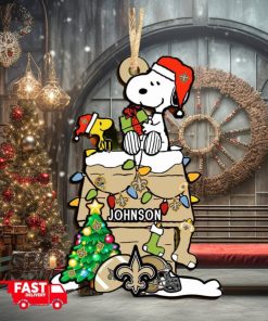 New Orleans Saints NFL Snoopy Ornament Personalized Christmas 2023 Holidays
