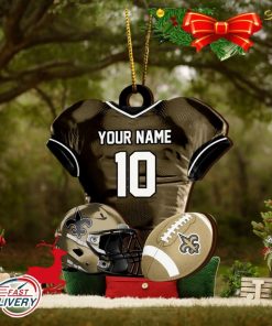 New Orleans Saints NFL Sport Ornament Custom Name And Number 2023 Christmas Tree Decorations