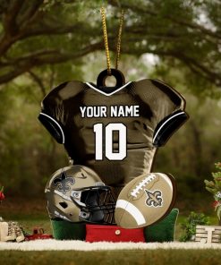 New Orleans Saints NFL Sport Ornament Custom Name And Number