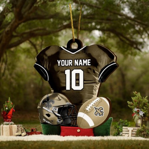 New Orleans Saints NFL Sport Ornament Custom Name And Number