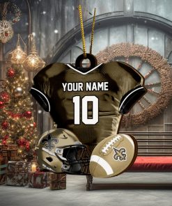 New Orleans Saints NFL Sport Ornament Custom Name And Number