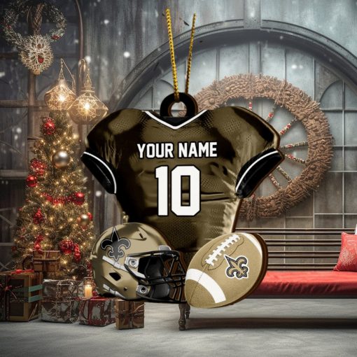 New Orleans Saints NFL Sport Ornament Custom Name And Number