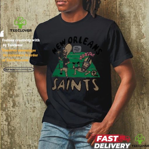 New Orleans Saints NFL x Homage x Beavis and Butt Head Unisex Tri Blend T Shirt