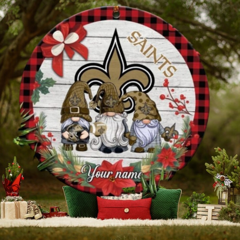 New Orleans Saints Nfl Cute Gnome Christmas Ornament Custom Name Football Team Christmas New Orleans Saints Nfl Cute Gnome Christmas Ornament Custom Name Football Team Christmas