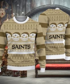 New Orleans Saints Pumpkin Christmas Sweater