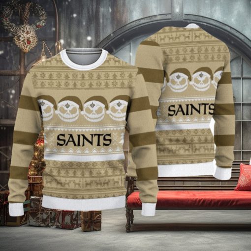 New Orleans Saints Pumpkin Christmas Sweater