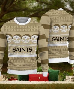 New Orleans Saints Pumpkin Christmas Sweater