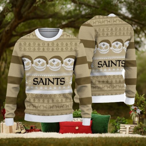New Orleans Saints Pumpkin Christmas Sweater