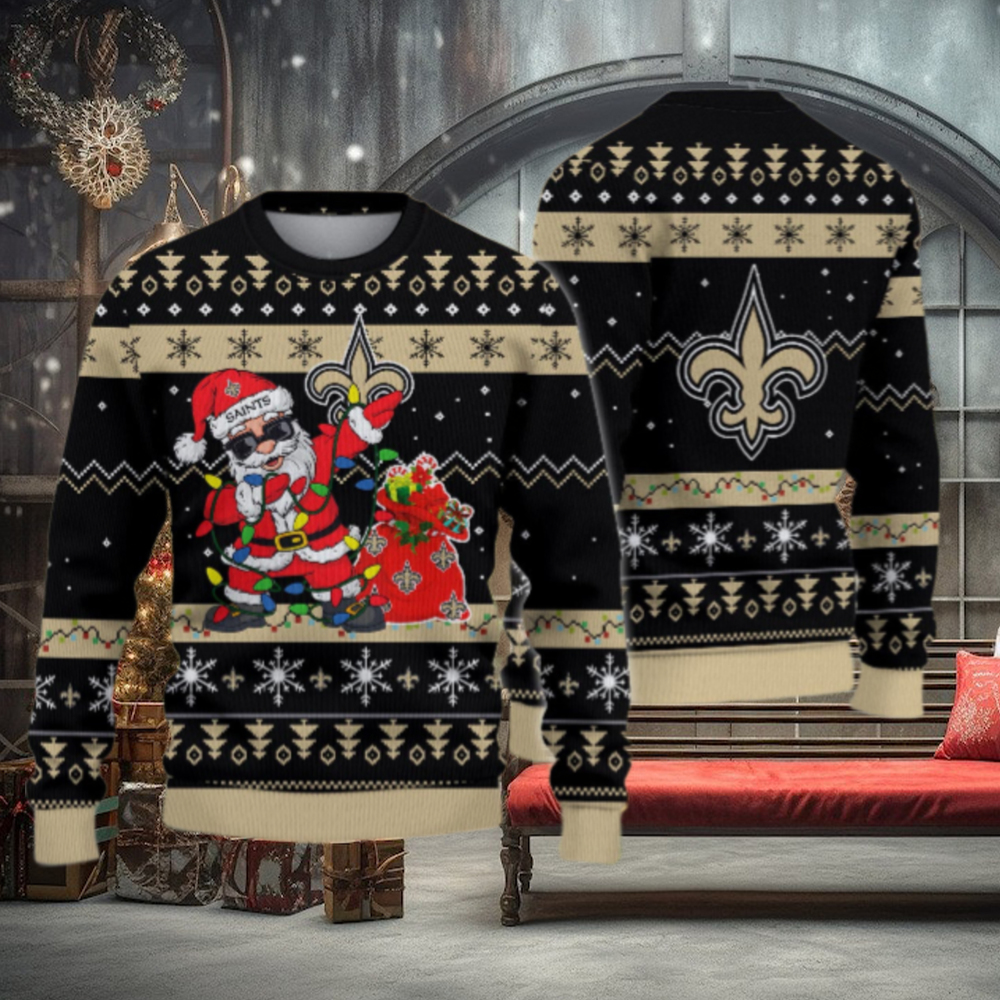 New Orleans Saints Santa Claus Ugly Christmas Sweater New Orleans Saints Santa Claus Ugly Christmas Sweater