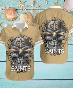 New Orleans Saints Skull 3D Hawaiian Shirt Summer Collection