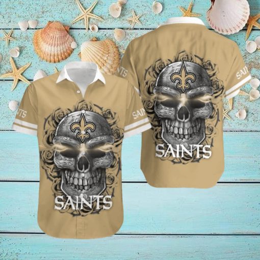 New Orleans Saints Skull 3D Hawaiian Shirt Summer Collection