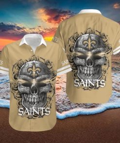 New Orleans Saints Skull 3D Hawaiian Shirt Summer Collection