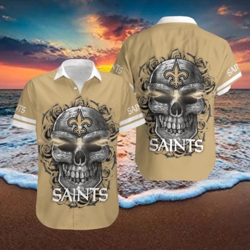New Orleans Saints Skull 3D Hawaiian Shirt Summer Collection