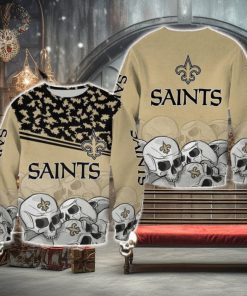 New Orleans Saints Skull Comfy Halloween Ugly Sweater For Men And Women Gift Christmas