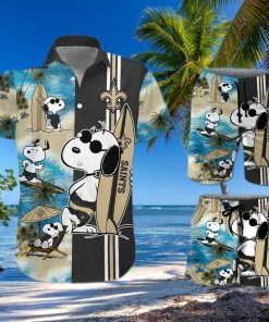 New Orleans Saints Snoopy All Over Print Hawaiian Shirt And Beach Shorts