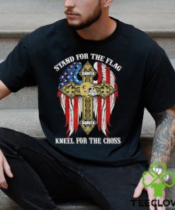 New Orleans Saints Stand For The Flag Kneel For The Cross 2024 T shirt