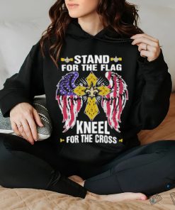 New Orleans Saints Stand For The Flag Kneel For The Cross T Shirt