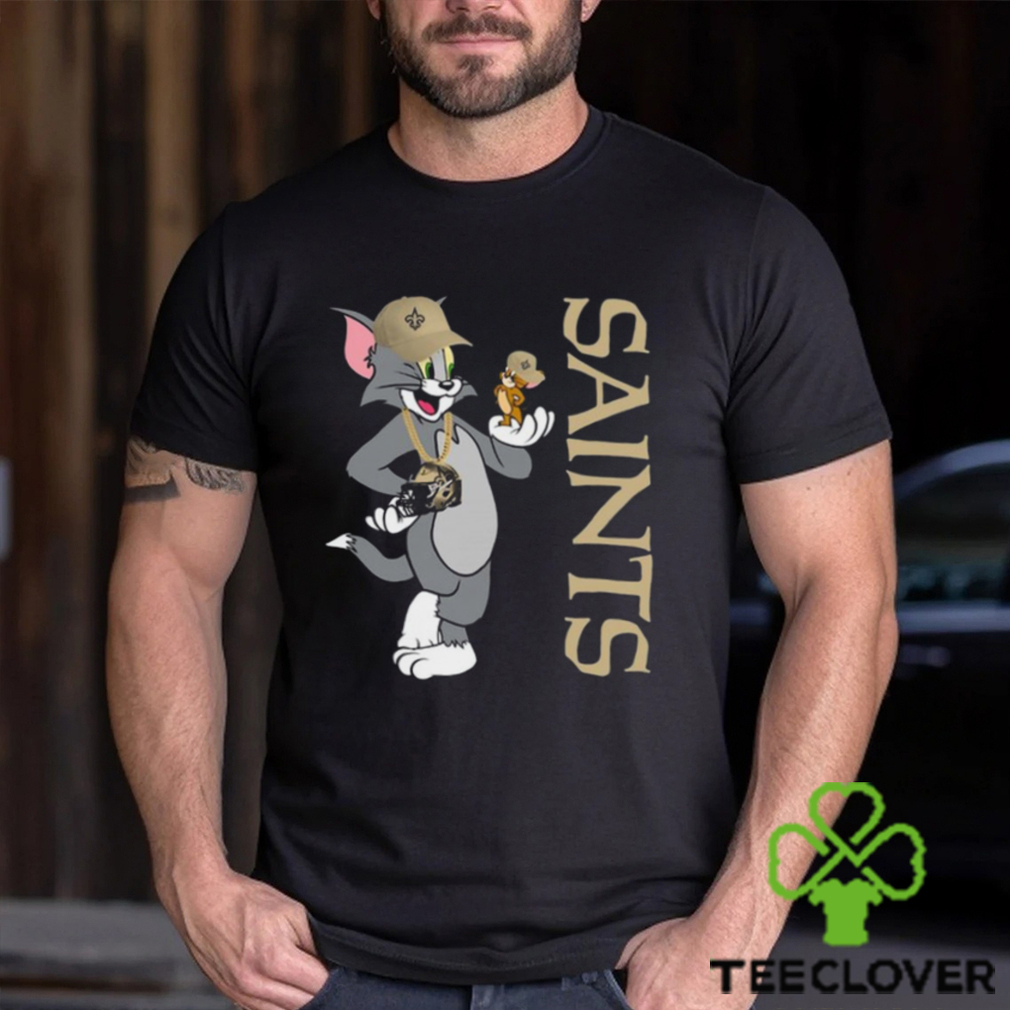 New Orleans Saints T Shirt Print Tom And Jerry Nfl Tom And Jerry Tshirt For Fans New Orleans Saints T Shirt Print Tom And Jerry Nfl Tom And Jerry Tshirt For Fans
