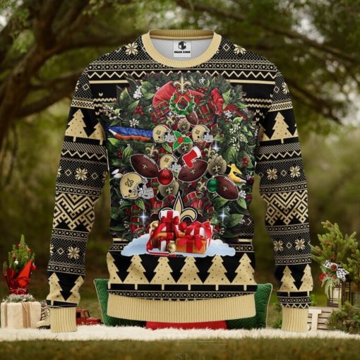 New Orleans Saints Tree Ugly Christmas Sweater Men And Women Sport Fans Gift