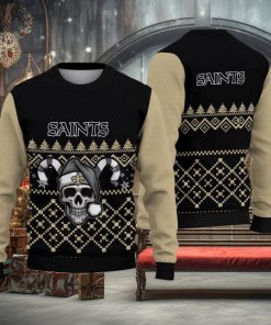 New Orleans Saints Ugly Christmas Skull Xmas Sweater Woolen Gift Mens Women
