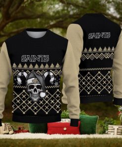 New Orleans Saints Ugly Christmas Skull Xmas Sweater Woolen Gift Mens Women