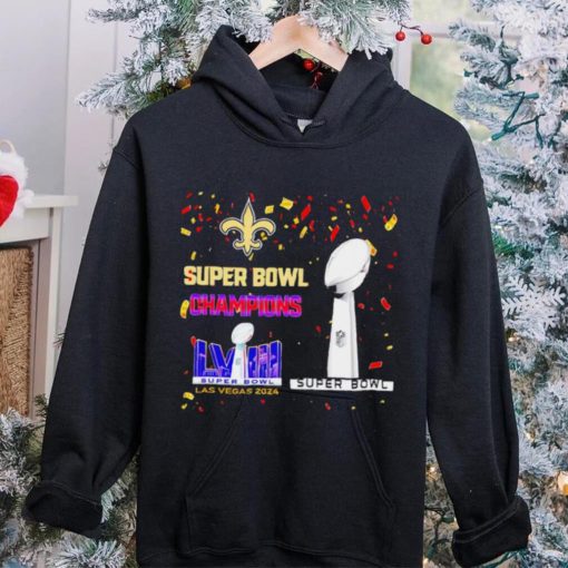 New Orleans Saints football Super Bowl Champions Las Vegas 2024 logo hoodie, sweater, longsleeve, shirt v-neck, t-shirt