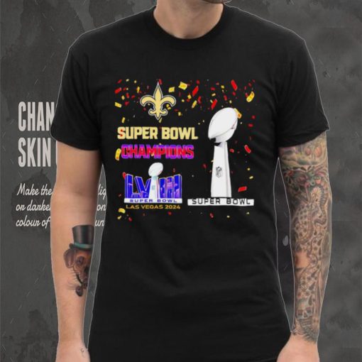 New Orleans Saints football Super Bowl Champions Las Vegas 2024 logo hoodie, sweater, longsleeve, shirt v-neck, t-shirt