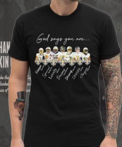 New Orleans Saints god says you are unique special lovely precious strong chosen forgiven hoodie, sweater, longsleeve, shirt v-neck, t-shirt