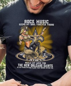 New Orleans Saints rock music keep my soul forever young hoodie, sweater, longsleeve, shirt v-neck, t-shirt