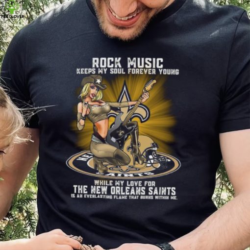 New Orleans Saints rock music keep my soul forever young hoodie, sweater, longsleeve, shirt v-neck, t-shirt