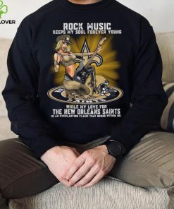 New Orleans Saints rock music keep my soul forever young hoodie, sweater, longsleeve, shirt v-neck, t-shirt