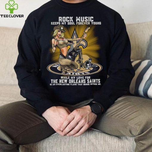 New Orleans Saints rock music keep my soul forever young hoodie, sweater, longsleeve, shirt v-neck, t-shirt