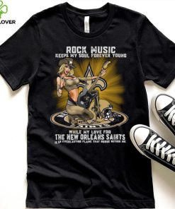 New Orleans Saints rock music keep my soul forever young hoodie, sweater, longsleeve, shirt v-neck, t-shirt