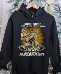 New Orleans Saints rock music keep my soul forever young hoodie, sweater, longsleeve, shirt v-neck, t-shirt