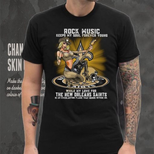 New Orleans Saints rock music keep my soul forever young hoodie, sweater, longsleeve, shirt v-neck, t-shirt