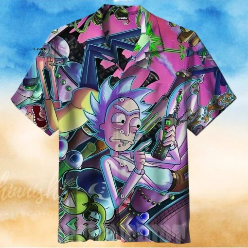 New Rick And Morty Experiments All Over Print Hawaiian Shirt