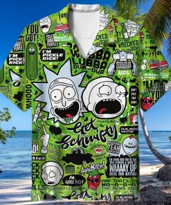 New Rick And Morty Get Schwifty All Over Print Hawaiian Shirt