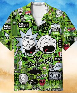 New Rick And Morty Get Schwifty All Over Print Hawaiian Shirt