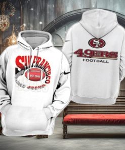 New San Francisco 49ers White 3d Hoodie Limited Edition