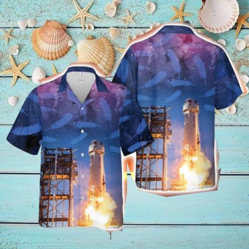 New Shepard Blue Origin Button Down Hawaiian Shirt Trend Summer