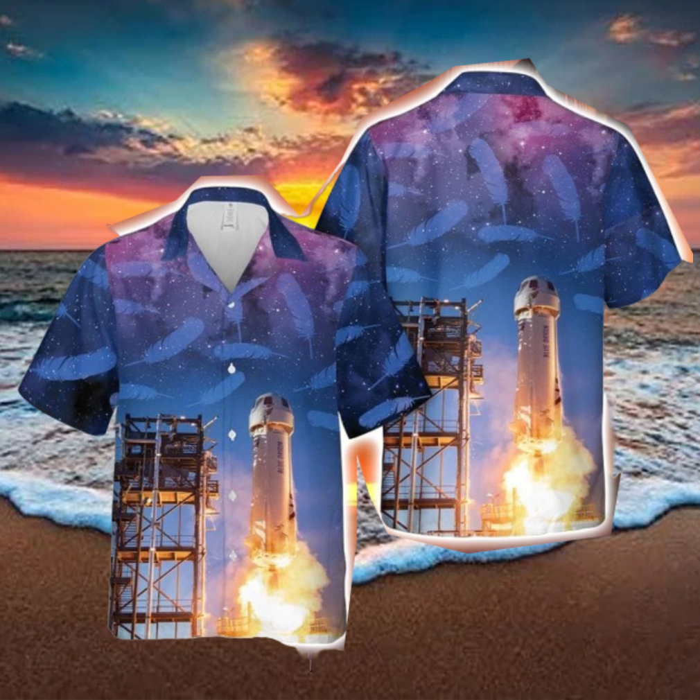 New Shepard Blue Origin Button Down Hawaiian Shirt Trend Summer New Shepard Blue Origin Button Down Hawaiian Shirt Trend Summer