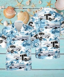 New York City Department Of Correction Bus Modern Design Button Down Hawaiian Shirt Trend Summer