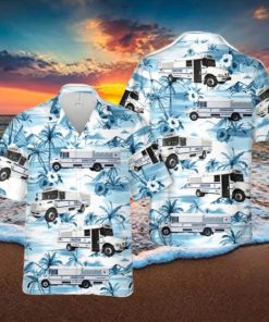 New York City Department Of Correction Bus Modern Design Button Down Hawaiian Shirt Trend Summer